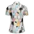 thumbnail image 3 of Custom Name Funny Meow Lover Cute Cats Women's Polo Shirt S-5XL, 3 of 7