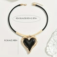 thumbnail image 2 of JUSIP A Simple Yet Extravagant Oversized Heart-Shaped Pendant Necklace with a Black Cord, Perfect for Everyday Wear And As a Valentine'S Day Gift for Women., 2 of 9