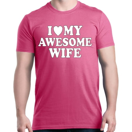 Awesome Graphic Tees - Shop4Ever Men's I Love My Awesome Wife Matching Couples Graphic T-shirt