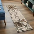 thumbnail image 3 of Hallway Runner Rug 2'x6', Country Owl Long Non-slip Runner Rugs, Rustic Sping Floral Botanical Postmark Washable Outdoor Indoor Throw Floor Carpet Mat for Living Room/Bedroom/Kitchen/Office/Laundry, 3 of 9