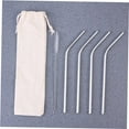 thumbnail image 4 of 6 Pièces Porte Couverts Sac à Couverts Conteneur de Stockage de Paille de Boisson Boîte de Stockage de Paille de Silicone Mini Valise Sac de Boisson de Voyage, 25 * 7,2 Cm, 4 of 5