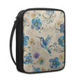 thumbnail image 2 of ZUXONGSY Hummingbird Daisy Floral Print Bible Case for Women Men Bible Cover Functional Bible Bag Bible Carrying Case Waterproof Bible Study Tool with Handle Zippered Christian Gift, 2 of 7