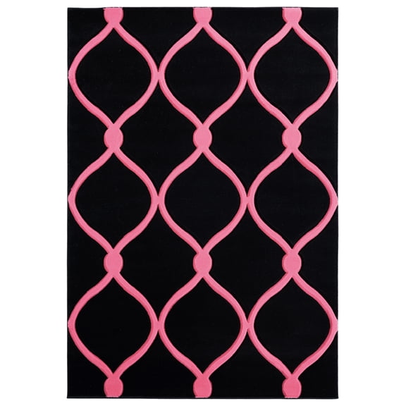 United Weavers Bristol Area Rug 2050 11586 Rodanthe Pink Bumped Ogee 2' 7" x 4' 2" Rectangle