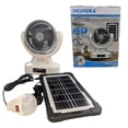 thumbnail image 1 of Ventilador Solar Recargable 6" Cargador De Celular Foco y Panel Solar Moreka FS-133, 1 of 1
