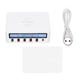 thumbnail image 2 of Bloque de Cargador USB C de 40 W, Concentrador de Estación de Carga ráspida de 6 Puertos con 4 USB 1QC3.0 1 TUPO C Y POSICIÓN DE CARGA INALÁMBRICA, 2 of 7