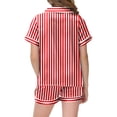 thumbnail image 3 of Ensemble de Pyjamas en Soie pour Garçons Manches Courtes Imprimé Pyjamas Boutonnés pour Filles Ensemble de Pyjamas pour Enfants Chemise de Nuit Pyjamas pour Enfants Garçons Filles Mode, 3 of 4