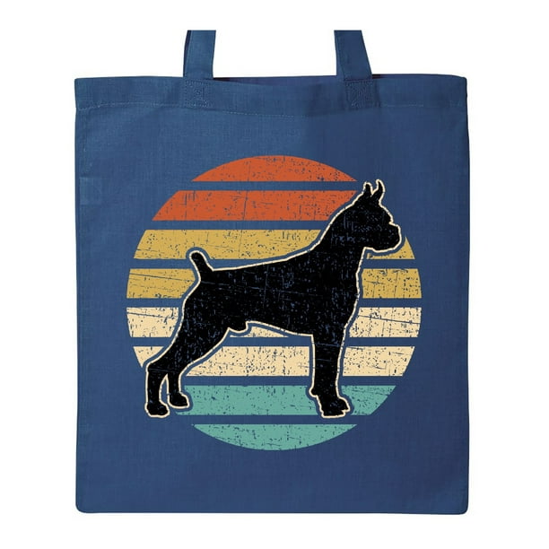 Boxer Dog Vintage Silhouette Tote Bag