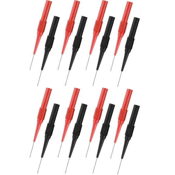 16 Pcs Back Probe Kit, 0.7mm Stainless Steel Non-Destructive Wire Piercing Test Probes, Multimeter Tester Needles for Banana Socket Plug, Automotive Electrical Diagnostics