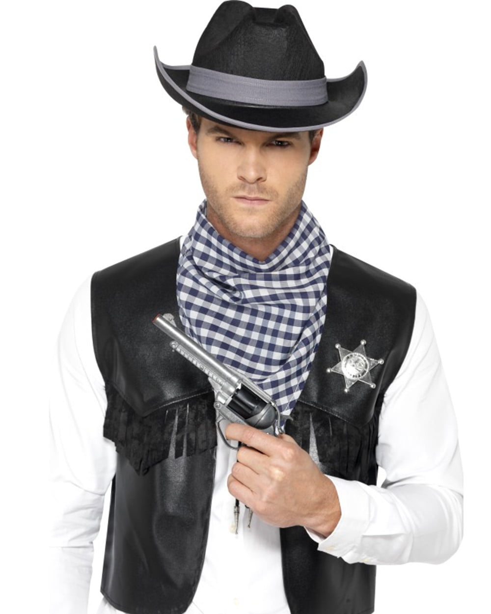 Adult's Mens Western Gunslinger Outlaw Sheriff Costume Kit - Walmart ...