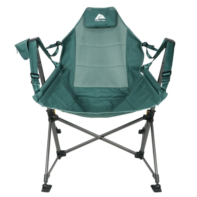 Chaise hamac pivotante Ozark Trail, Verte, Portable