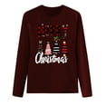 thumbnail image 5 of Oalirro Pink Christmas Tree Top for Women T-Shirts Long Sleeve Holiday Tee Xmas Gift Shirt, 5 of 5