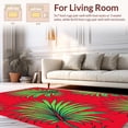 thumbnail image 2 of ODIKA 5'x7' Machine Washable Non-Slip Area Rug, Tropical Palm Leaf Motif High Traffic Rug, Red, 343869, 2 of 7