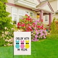thumbnail image 2 of Easter Peeps Garden Flag Double Sided Easter Bunny Rabbit, Chillin'' with My Peeps Spring Summer Rustic Farmhouse Yard Outdoor Decoration 12.5 x 18 Inch, 2 of 6