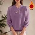 thumbnail image 2 of Solid Color Sweater Base Layer Autumn And Winter Stylish Lined Thick Warm Knitted Top, 2 of 4