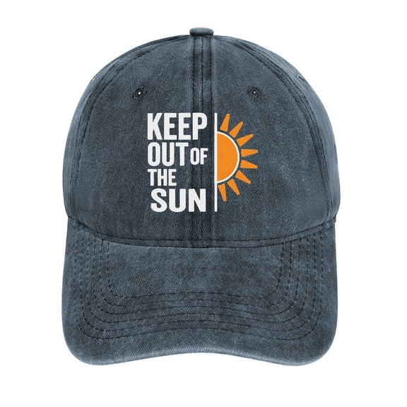 Keep Out Of Direct Sunlight Navy Baseball Cap 100% Cotton Hats for Men Hats for Women