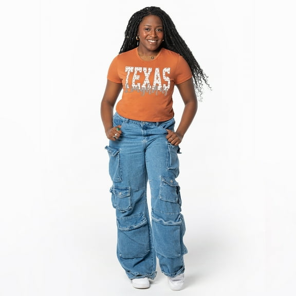 Women's ZooZatz Texas Orange Texas Longhorns Cropped T-Shirt