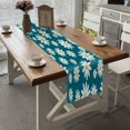 thumbnail image 4 of BaHomeck Table Runner 13*72 In,Set Of 1 White Daisies On Teal Background High Density Cotton Linens Machine Washable Table Runner For Kitchen Dining Table Coffee Table Decor, 4 of 4