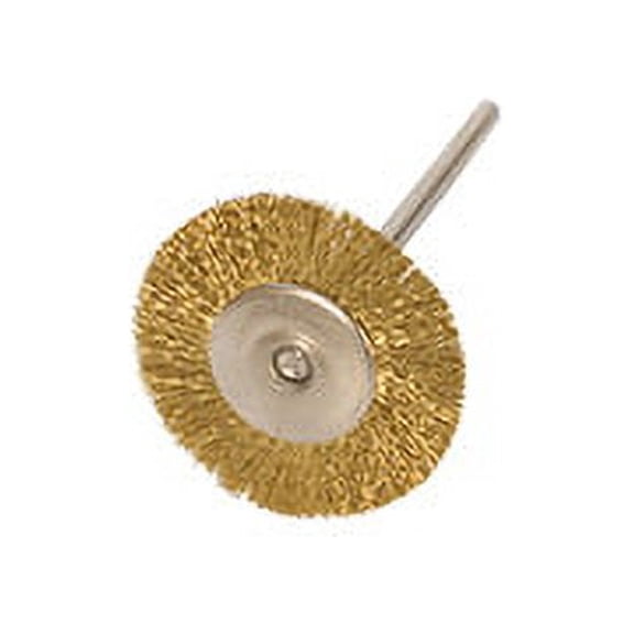 Miniature Brushes on Mandrels, Crimped Brass Wire, 1 Inch, 12 Pack