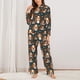 thumbnail image 2 of Balery Cute Puppy Conjunto de Pijama con Estampado para Mujer, Conjunto de Dos Piezas con Manga Larga, Ropa de Dormir Suave con Bolsillos, Pijamas Cómodos-Medium, 2 of 7