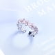 thumbnail image 5 of Anillo de moda de las mujeres Abrir Anillos Ajustable Anillo de flores de color rosa Anillo Cute Girl Cumpleaños Regalo, 5 of 5