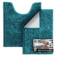 thumbnail image 1 of Alfombras de baño Hearth & Harbor Chenille, 43 x 61 cm, 51 x 61 cm, color verde azulado, 1 of 9