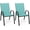 Green, variant on Gymax Set of 2 Patio Dining Chairs Stackable Armrest Space Saving Garden Black