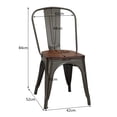 thumbnail image 3 of Sillas de Metal Costway Apilables Con Respaldo y Asiento de Madera 52 x 42 x 84 cm, 3 of 10