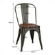 thumbnail image 3 of Sillas de Metal Costway Apilables Con Respaldo y Asiento de Madera 52 x 42 x 84 cm, 3 of 10