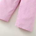thumbnail image 7 of Toddler Baby Girls Jumpsuit Sleeveless Ruffles Suspender Romper Stripe Printing One-Piece Bodysuit Pink 2-3 Years, 7 of 7