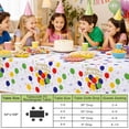 thumbnail image 6 of decorUhome Disposable Plastic Party Tablecloth - 10 Pack, 54 x 108 inch Decorative Rectangular Table Cover, Waterproof Plastic Tablecloth, White & Yellow & Red, 6 of 8