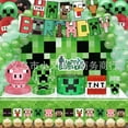 thumbnail image 3 of Minecraft Theme Happy Birthday Banner Birthday Decoration Background And Theme Party-SinKeeU, 3 of 4