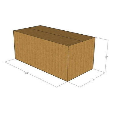24" x 12" x 10" Corrugated Boxes 32 ECT (Pack of 5-24x12x10) | Quality moving boxes. Great for shipping boxes for Business, office or home.