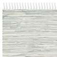SAFAVIEH Montauk Rosalind Striped Braided Cotton Runner Rug, Silver, 2