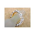 thumbnail image 4 of Golden Tone Metal Alloy White and Black Enamel Twin Giraffe Cuff Bangle Bracelet, 4 of 6