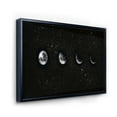 thumbnail image 3 of Designart 'The Night Sky With Moon Phases' Modern Framed Canvas Wall Art Print, 3 of 5