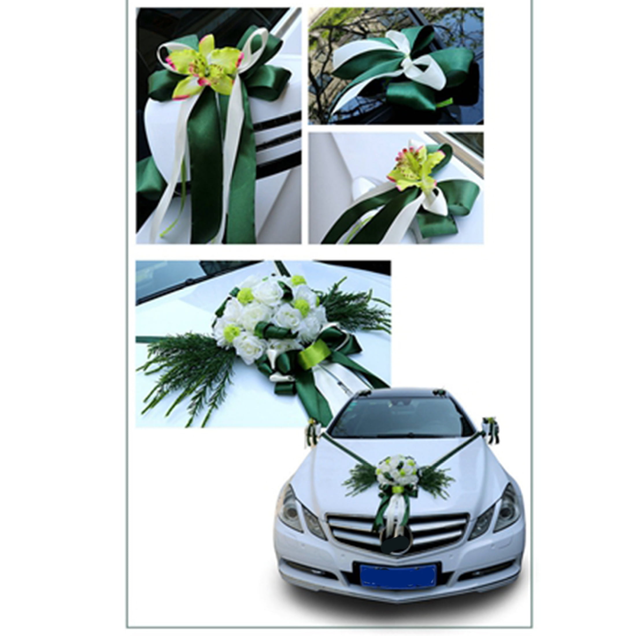  oAutoSjy Wedding Car Flower Decoration Artificial Flower Plate  Ribbon Bows Set Wedding Decorations for Car Door Handle Ornament Supplies  Artificial Rose Flowers Garland for Party Events Accessories : Home &  Kitchen
