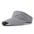 thumbnail image 2 of Prolriy Visor Hats for Women Adult Casual Fashion Solid Outdoor Sunshade Breathable Visors Hat, Hats for Men Grey, 2 of 4