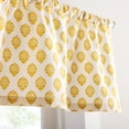 thumbnail image 4 of Curtainworks Kiara 3 Piece Valance and Tier Set Marigold, Rod Pocket, Light Filtering, Indoor, 58" x 14" Adult, 4 of 5