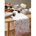 thumbnail image 6 of Red Polka Dot Table Runner 108 Inches, Modern Art Abstract Watercolor Dot Bed Runner Dresser Scarves Tabletop for Indoor Outdoor Parties/Ceremony/Banquet, 13"x 108", 6 of 8