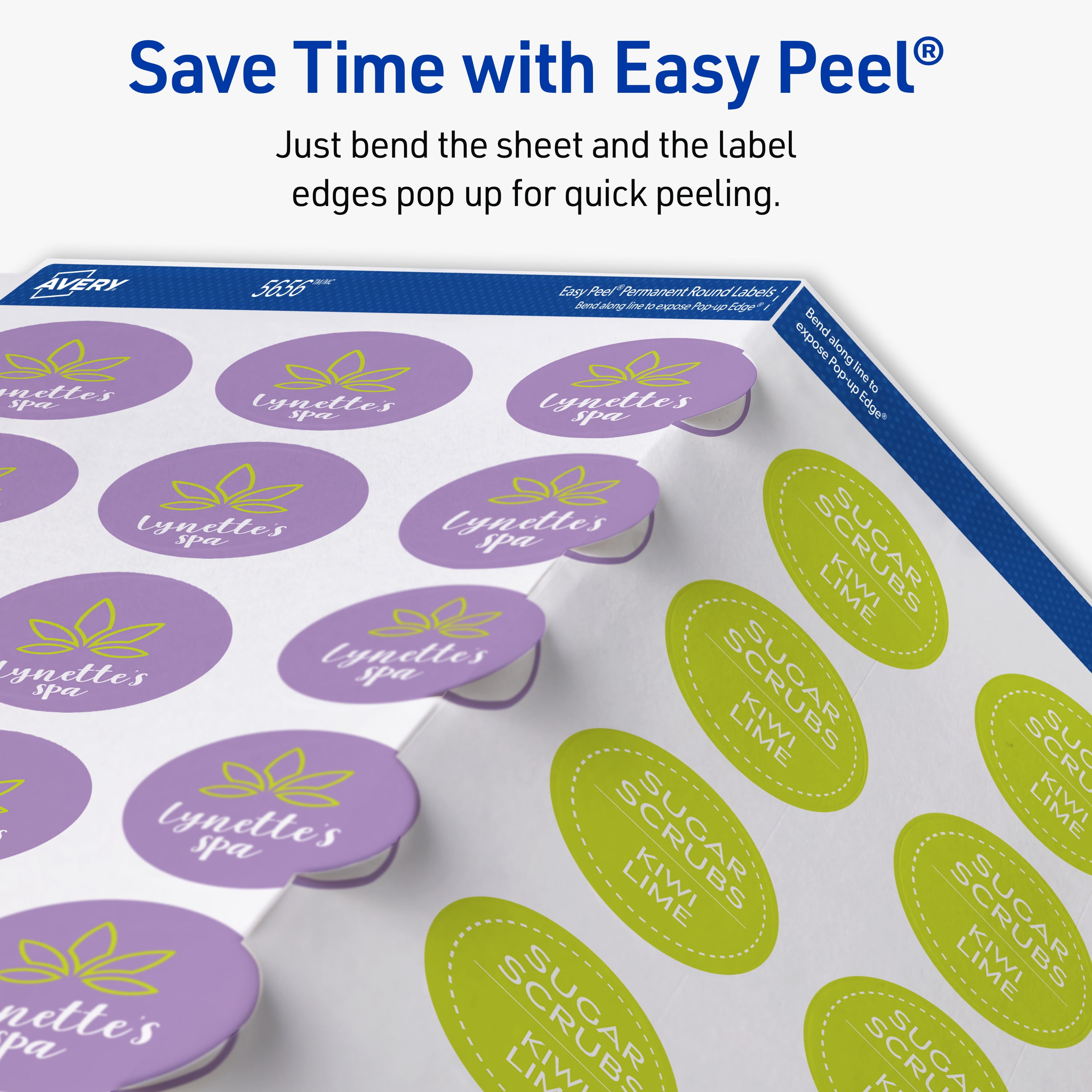 Avery Round Labels, 1" Diameter, Permanent, 1,200 Labels (5656)