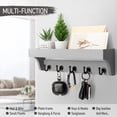thumbnail image 2 of Llavero decorativo de pared Rebee Vision con estante y 5 ganchos, 2 of 6