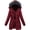 Burgundy, variant on Women's Winter Coat Waterproof Parka Long Puffer Jacket with Hood Black M