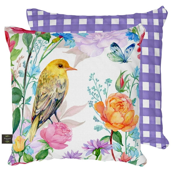 Briarwood Lane Whimsical Bird Spring Decorative Pillow