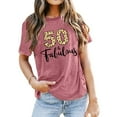 thumbnail image 2 of Razzly Stylish Women's T-Shirts 50th Birthday for Women Short Sleeve Graphic Tee for Celebrating 50 Years Old Birthday Parties(Pink,M), 2 of 6