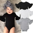 thumbnail image 1 of Barboteuse à Manches Évasées pour Nouveau-Née Fille, Justaucorps Combinaison Tenue Vêtements 0-24 m, 1 of 5