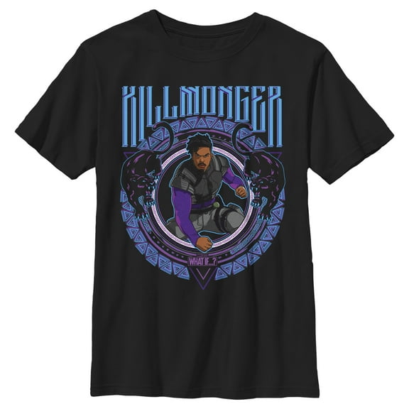 Boy's Marvel What if…? Killmonger Graphic Tee Black Large