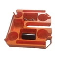 thumbnail image 3 of Colaxi Plateau de Table pour Parasol de Plage Accessoire de Plage Extérieur, Support d'Ombrelle à 3 Compartiments pour Collations Support de Parasol pour Pique-Nique Bureau Orange, 3 of 8