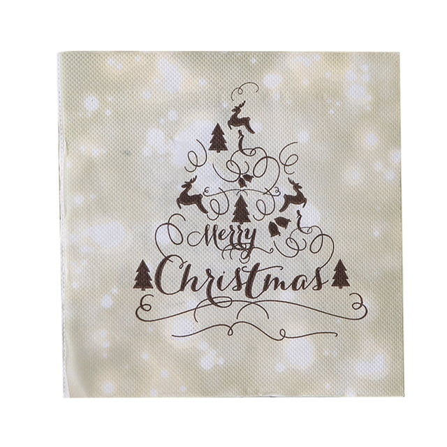 Christmas Paper Napkins Disposable 20 Count Multicolor Festive Design 6.5 in x 6.5 in