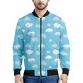 thumbnail image 5 of Chaqueta con cremallera con estampado de nubes blancas de dibujos animados para hombre, sudaderas casuales de manga larga con estampado 3D de cielo, chaquetas para niños, abrigos, blusas de calle, 5 of 5
