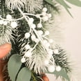 thumbnail image 5 of 19 Inch White Christmas Teardrop Floral Swag with Poinsettia,Pine Artificial Swag Hanging Garland Rattan Xmas Decoration Christmas Wreath Hanging Pendant for Holiday Wall Door Hanging Decor, 5 of 5